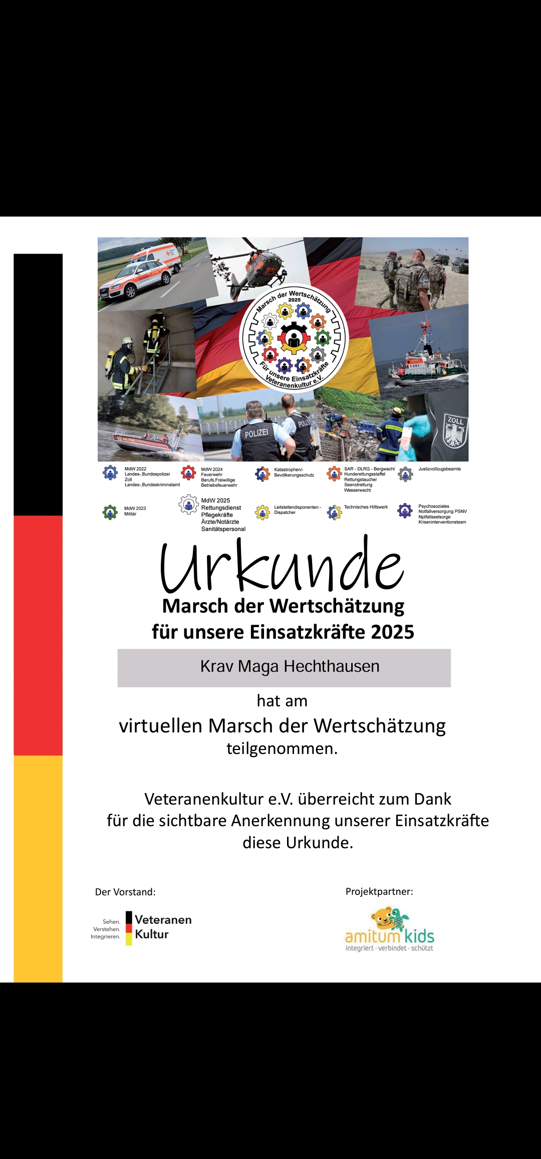 Werte-Schätzung Marsch Urkunde
